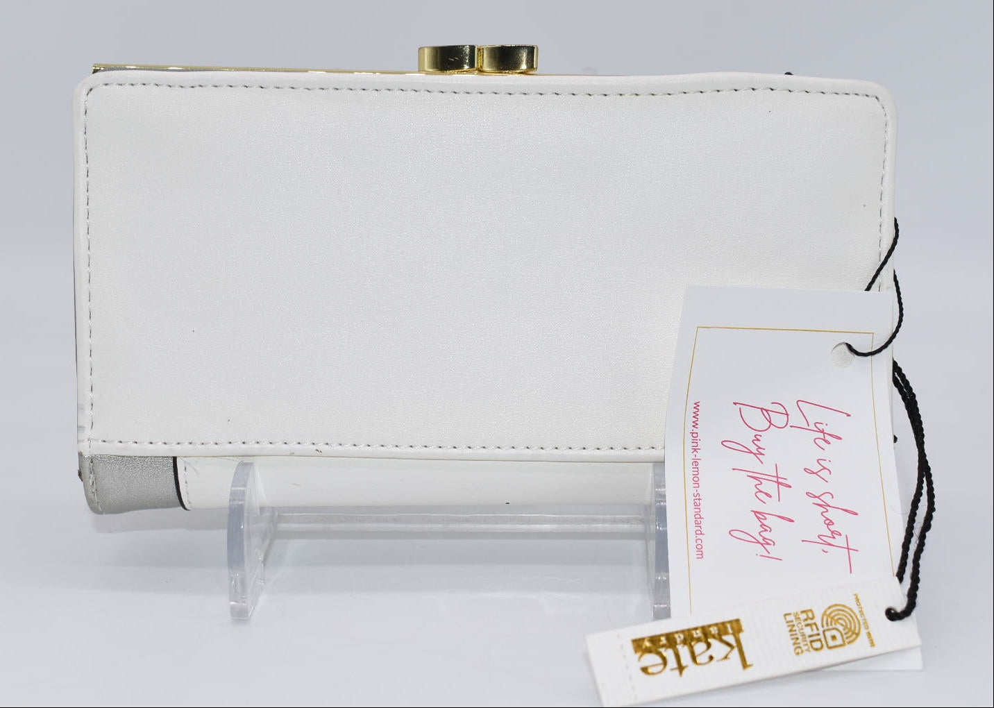 Kate Landry Madison Wallet in White & Gray