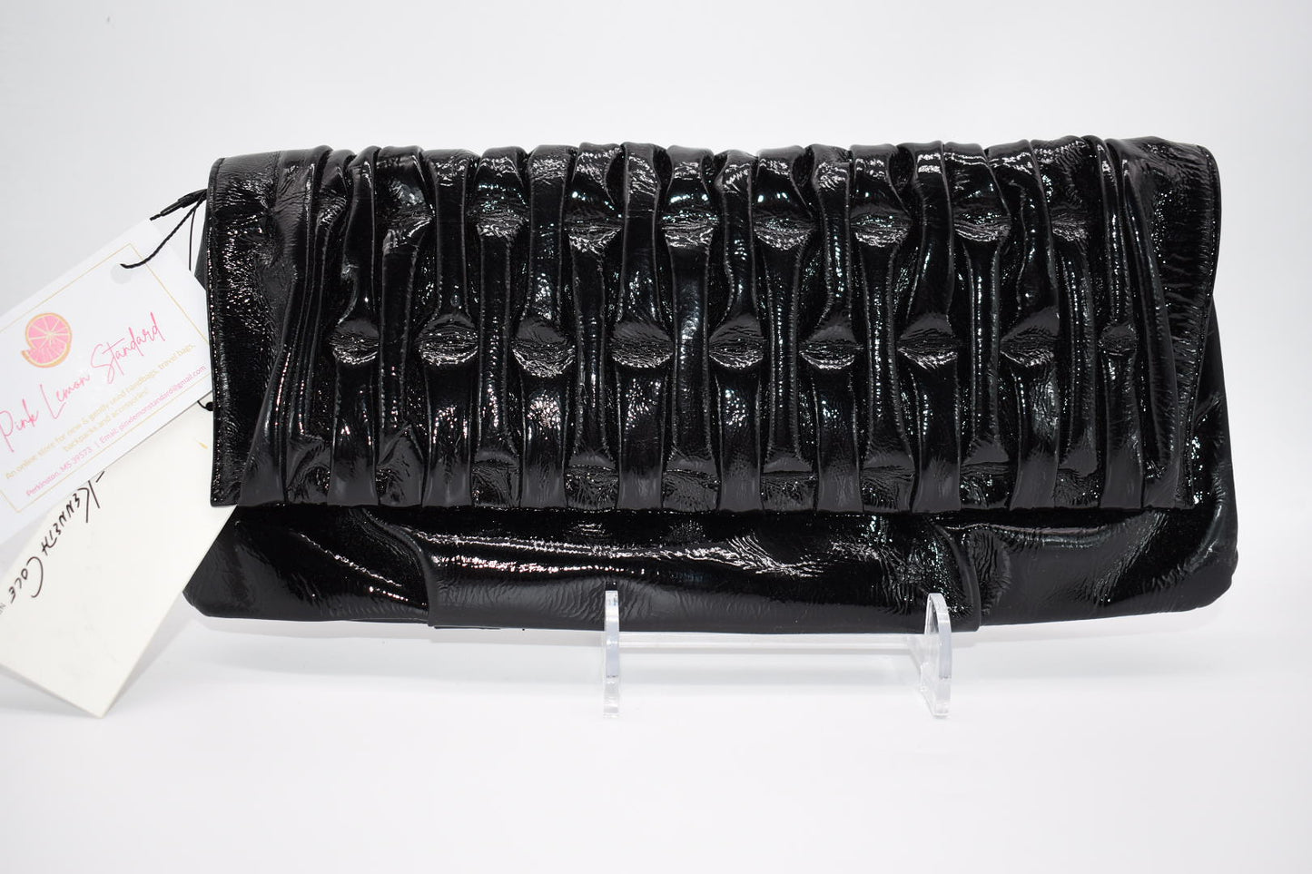 Kenneth Cole Black Leather Clutch Bag