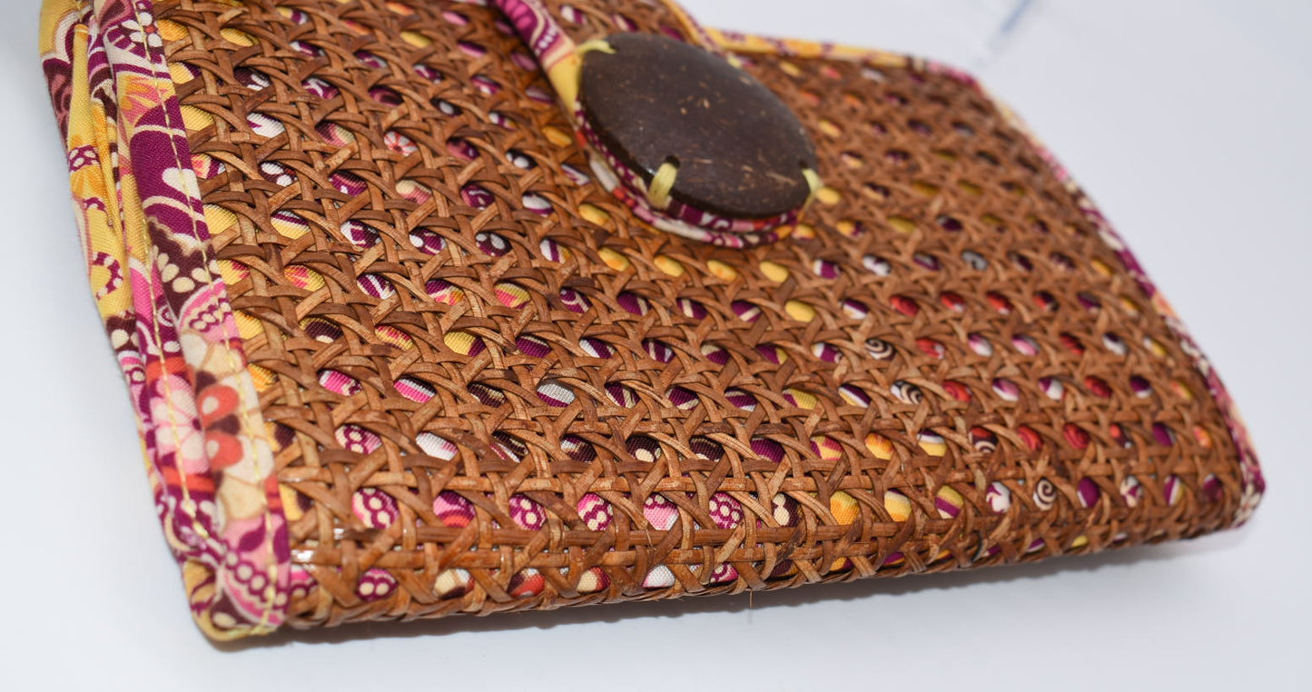 Vera Bradley Tiki Wallet in "Bali Gold" Pattern