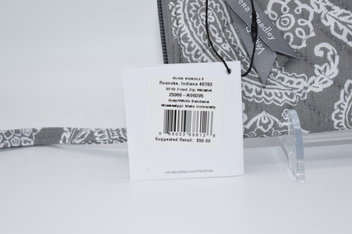 Vera Bradley Collegiate Front Zip Wristlet - Mississippi State