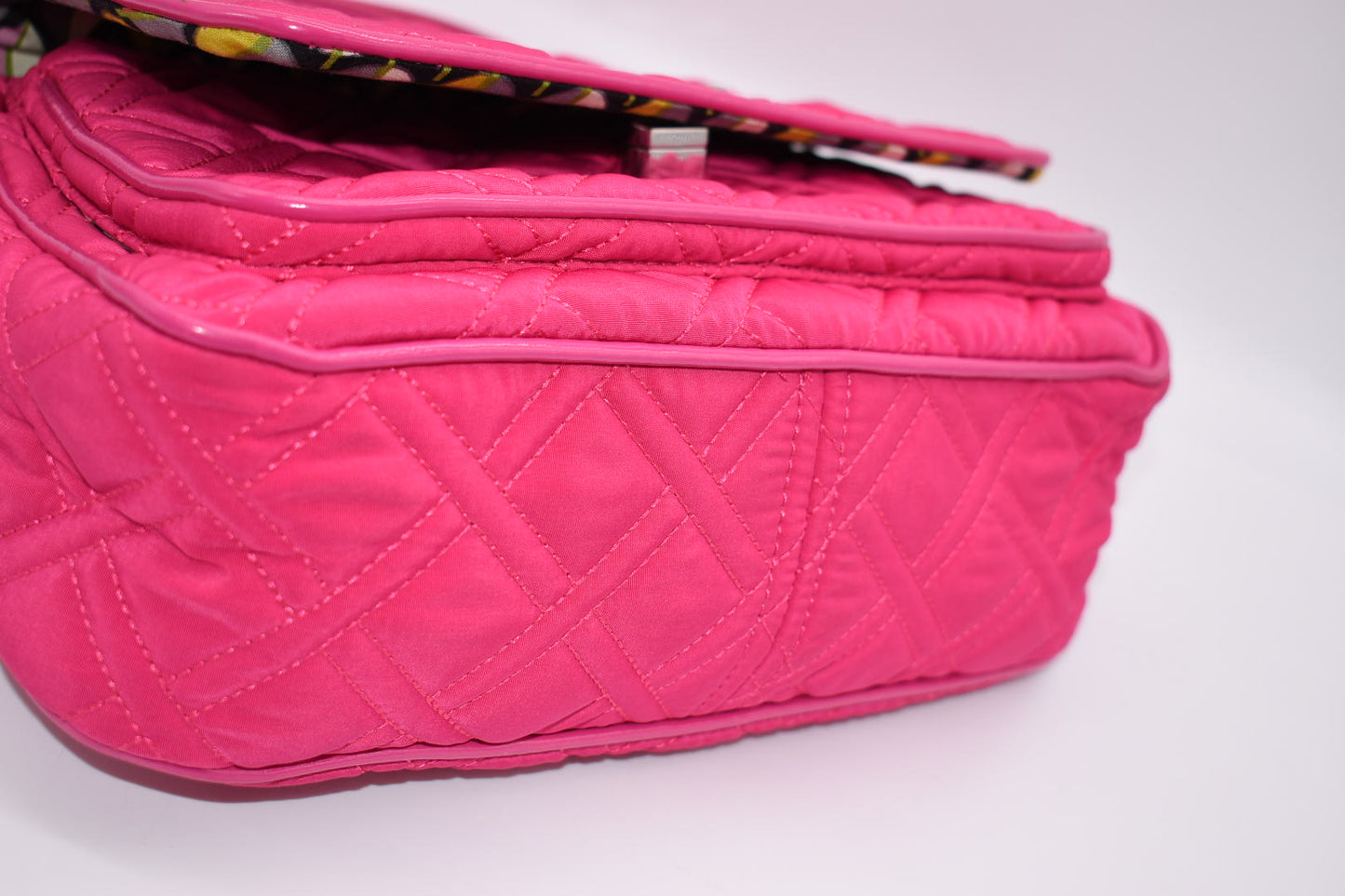 Vera Bradley Turnlock Crossbody Bag in Microfiber Fuchsia