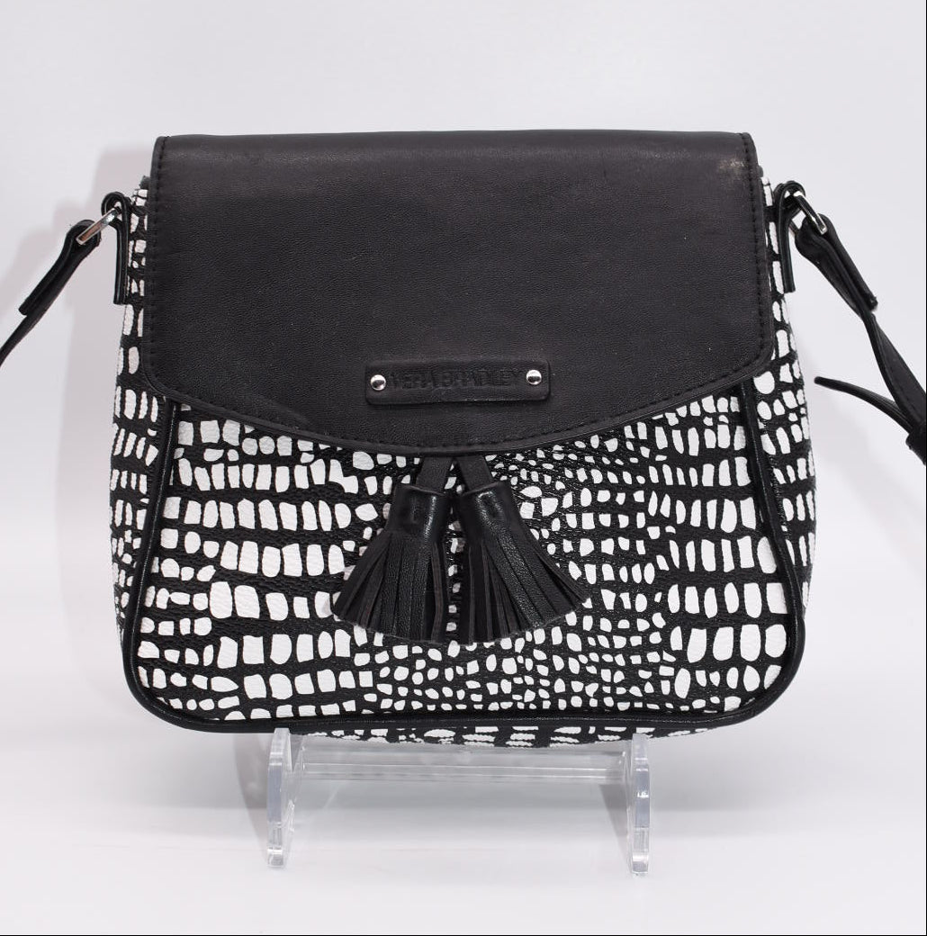 Vera Bradley Flap Crossbody Bag in "Midnight Snakeskin"