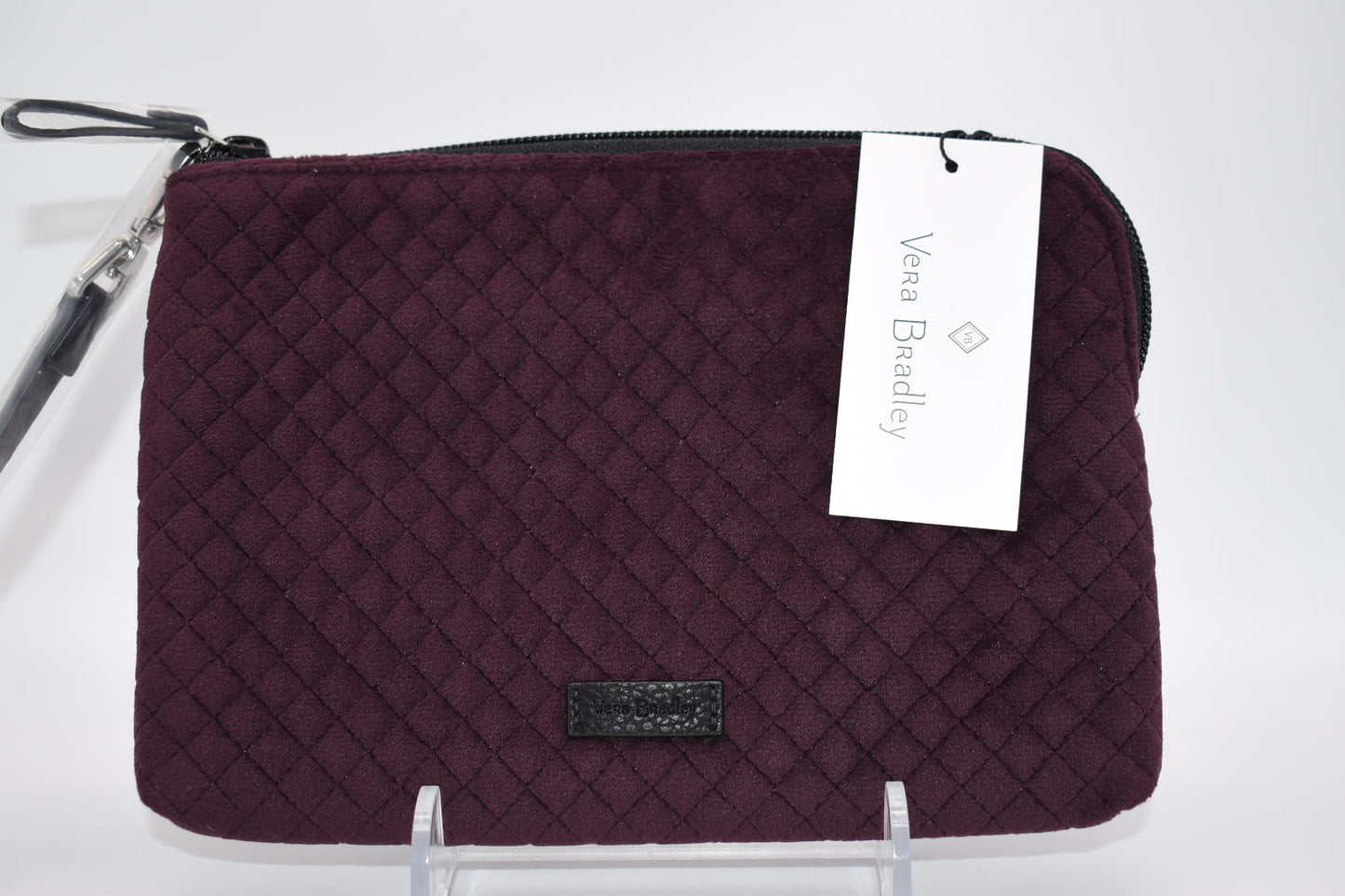 Vera Bradley Velvet Iconic Pouch Wristlet in "Blackberry Wine"