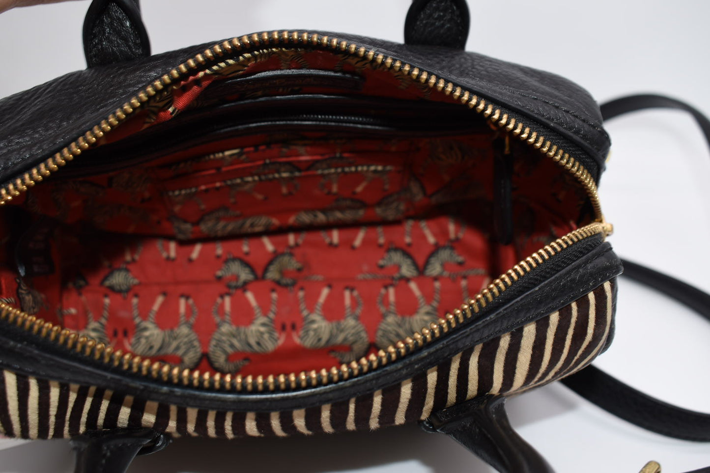 Vera Bradley "Uptown Stripes" Mini Marlo Satchel Bag