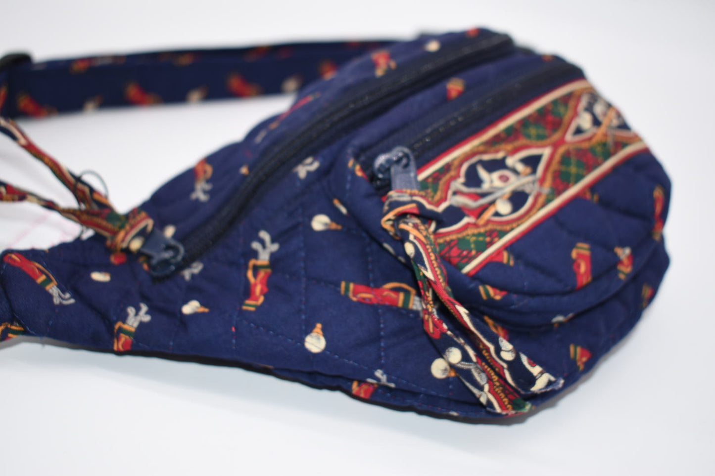 Vintage Vera Bradley Sling /Belt Bag in "Golf-Navy 1995" Pattern