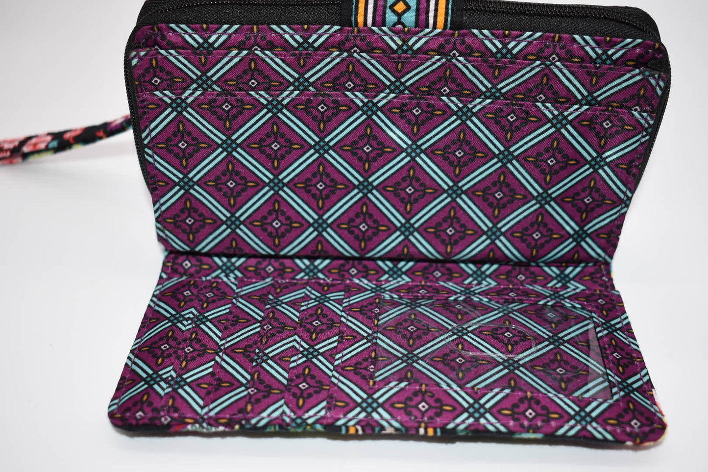 Vera Bradley Iconic RFID Combo Wallet/Wristlet in "Vines Floral" Pattern