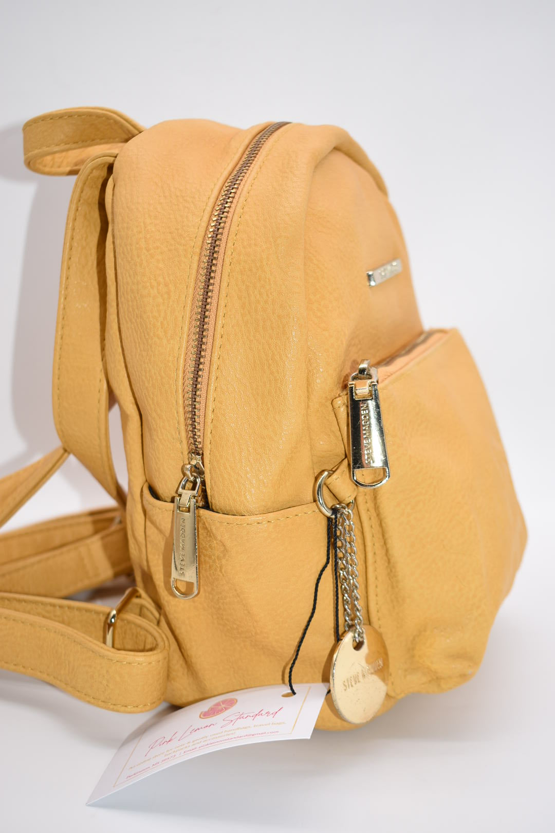 Steve Madden Bailey Backpack in Mustard Yellow