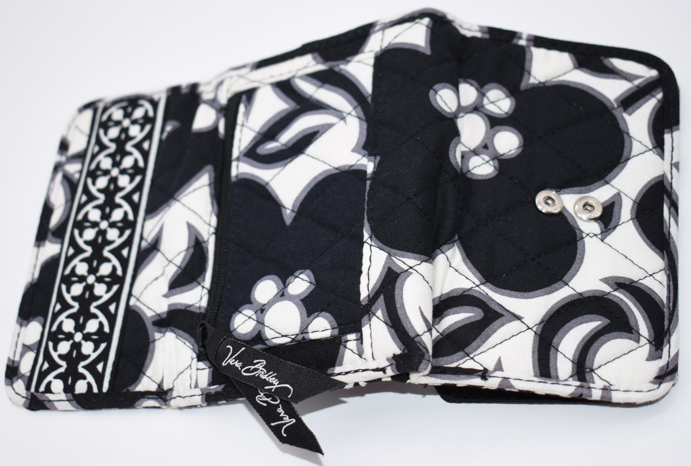Vera Bradley Petite Trifold Wallet in "Night & Day"