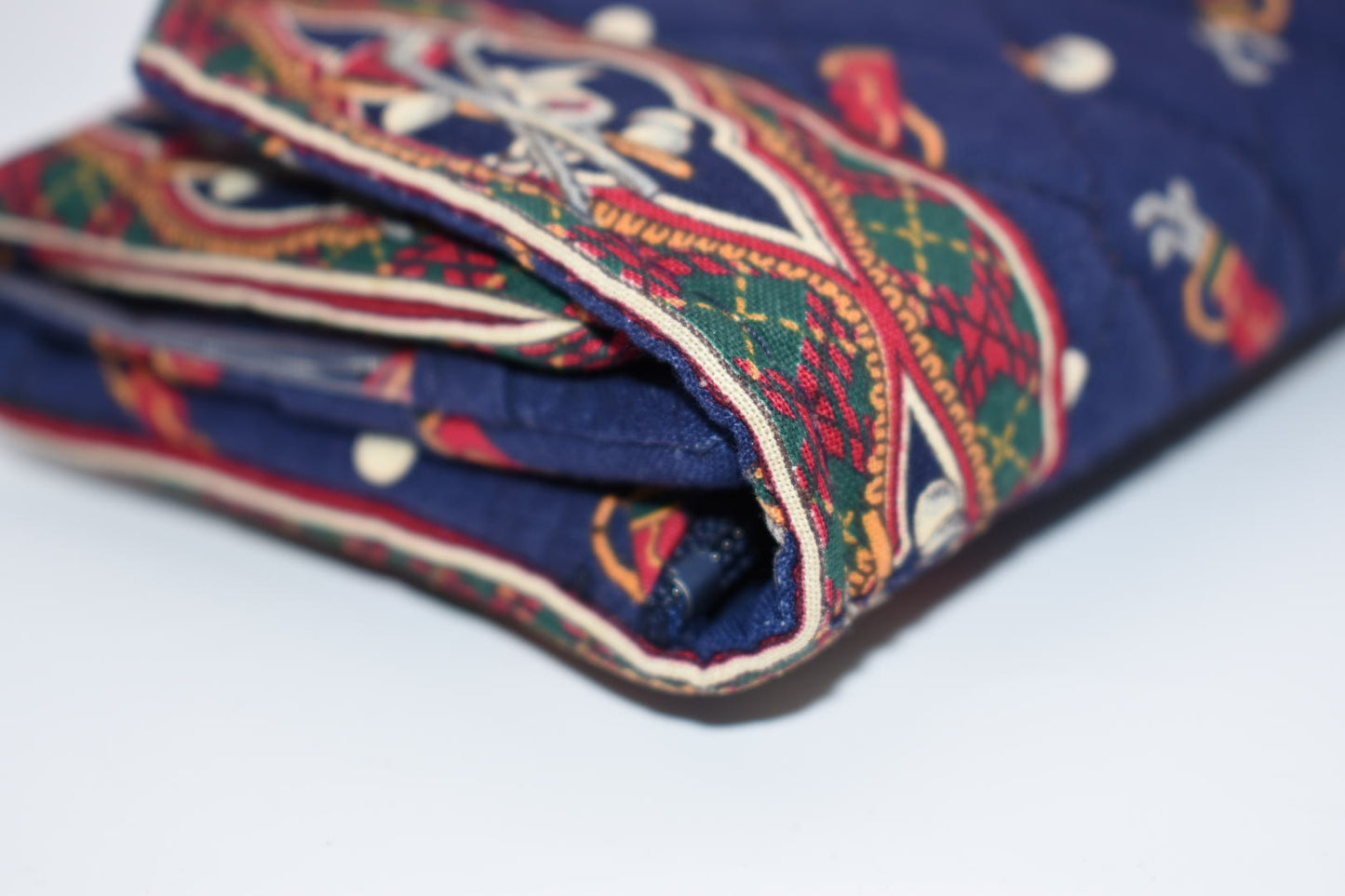 Vintage Vera Bradley Strap Crossbody Wallet in "Golf Navy - 1995" Pattern