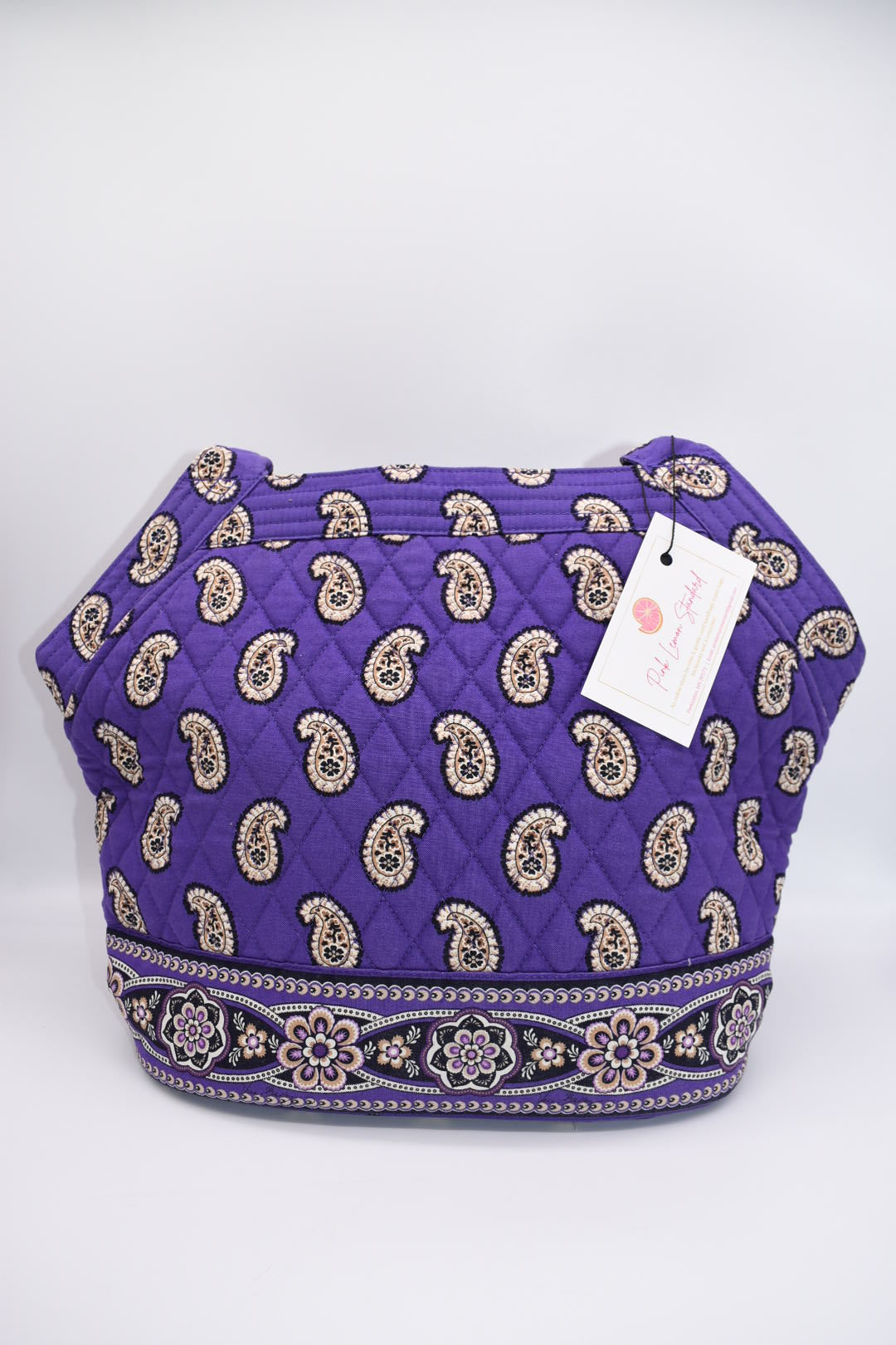Vera Bradley Angle Tote Bag in "Simply Violet" Pattern