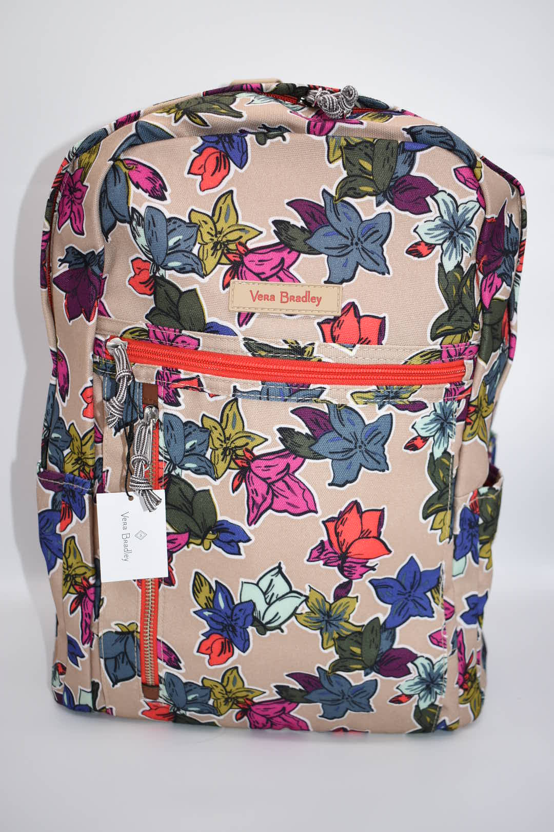 Vera Bradley Falling Flowers Neutral Lighten Up Small Backpack – Pink Lemon  Standard