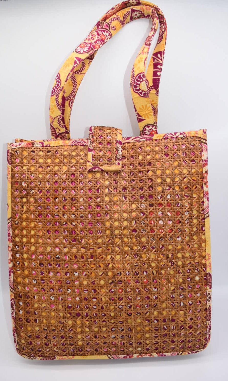 Vera Bradley Tiki Tote Bag in "Bali Gold" Pattern