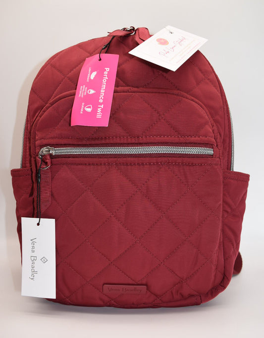 Vera Bradley Iconic Small Backpack in Performance Twill - Berry Red