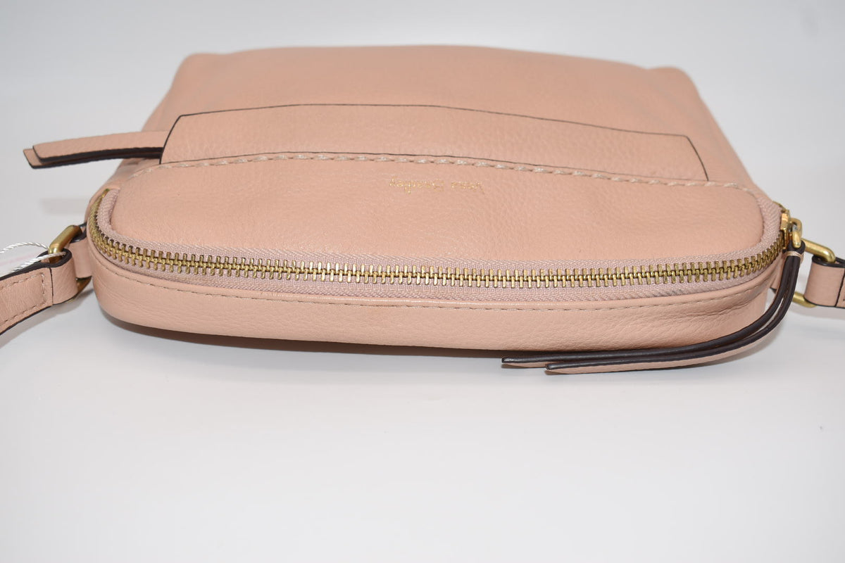 Vera Bradley RFID Mallory Petite Leather Crossbody Bag in "Pink Sands"