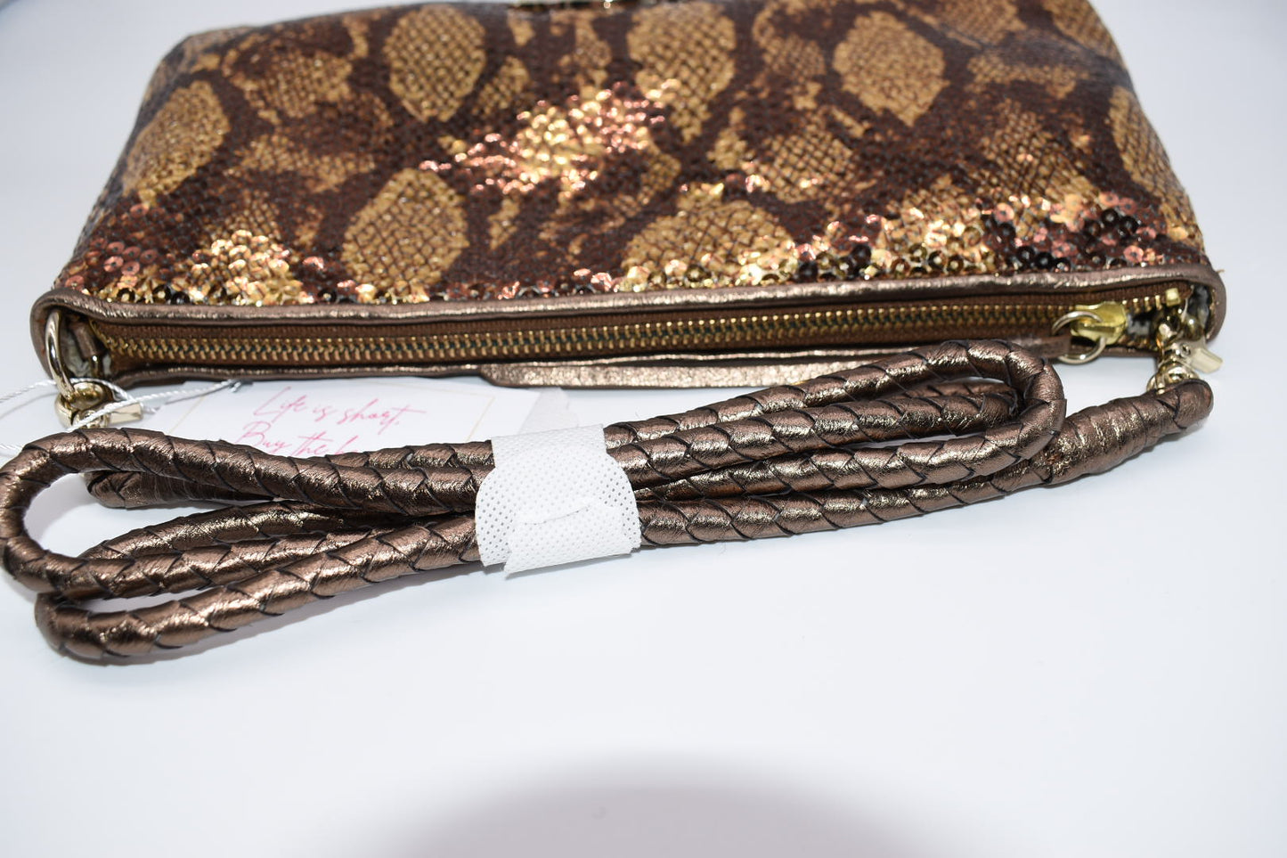 Elliot Lucca Sequin Snake Convertible Shoulder Bag