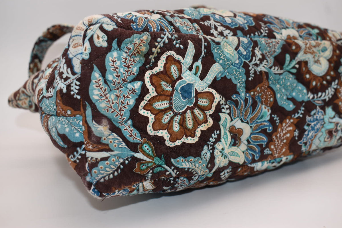 Vera Bradley Large Betsy Shoulder Tote Bag in "Java Blue" Pattern