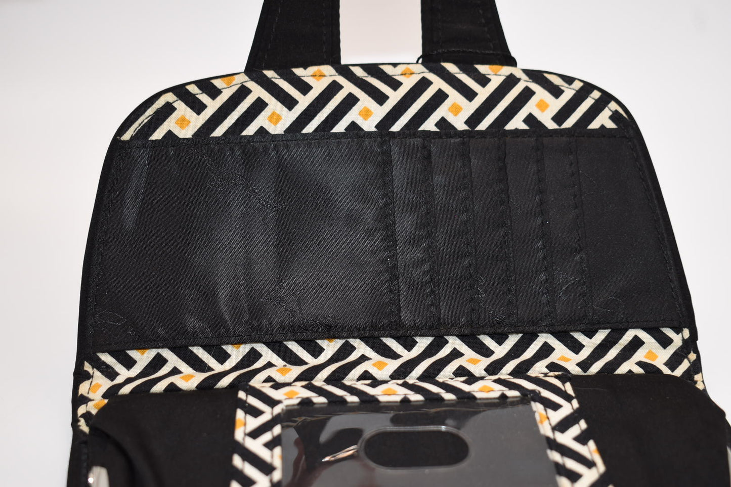 Vera Bradley Microfiber Kiss & Snap Clutch Wallet in Black