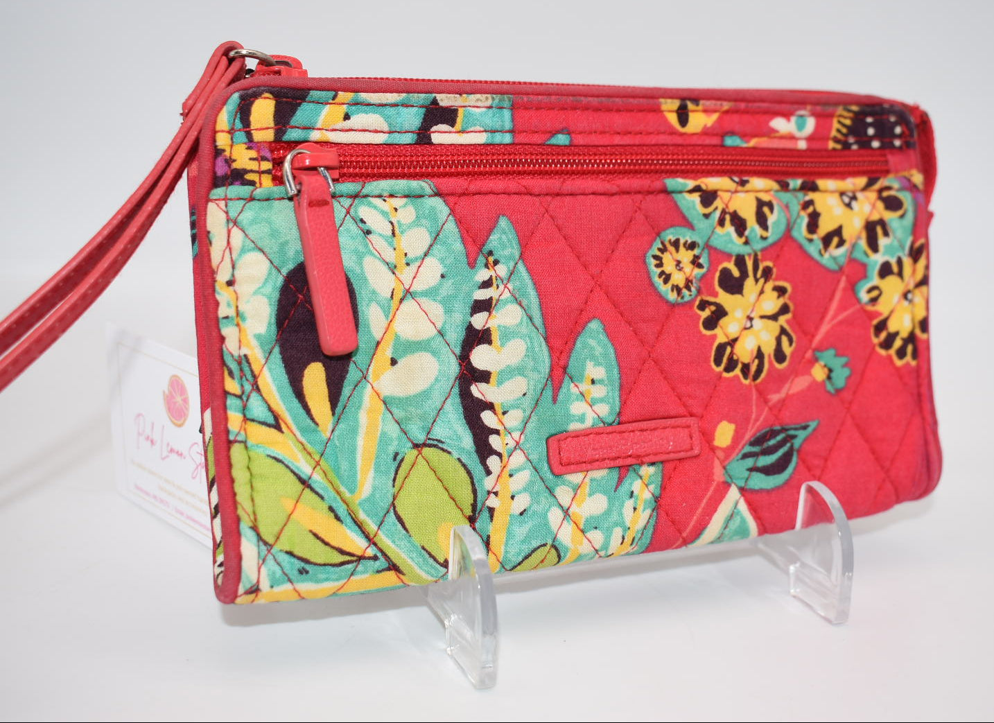 Vera Bradley RFID Front Zip Wristlet Wallet in "Rumba" Pattern