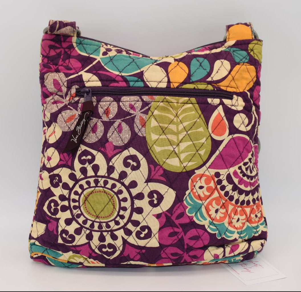 Vera Bradley Hipster Crossbody Bag in "Plum Crazy" Pattern
