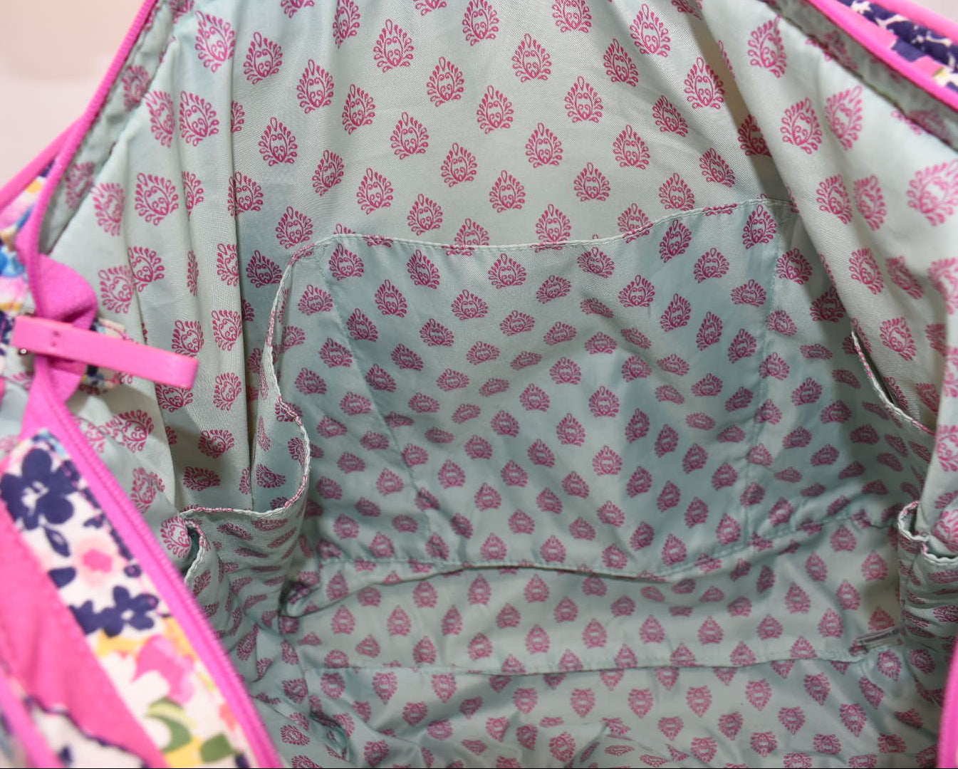 Vera Bradley Large Vera Tote Bag in "Wildflower Paisley" Pattern