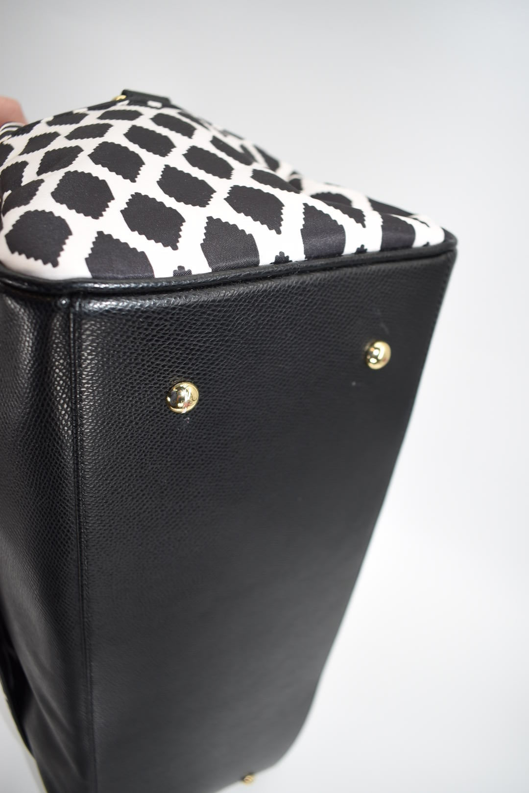 Vera Bradley Leather Trimmed Weekender Bag in "Ikat Spots" Pattern