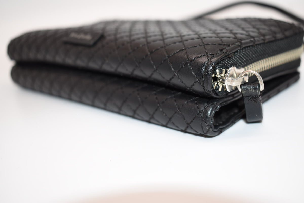 Vera Bradley Carryall "All Together" Leather Crossbody Bag / Wallet in Black