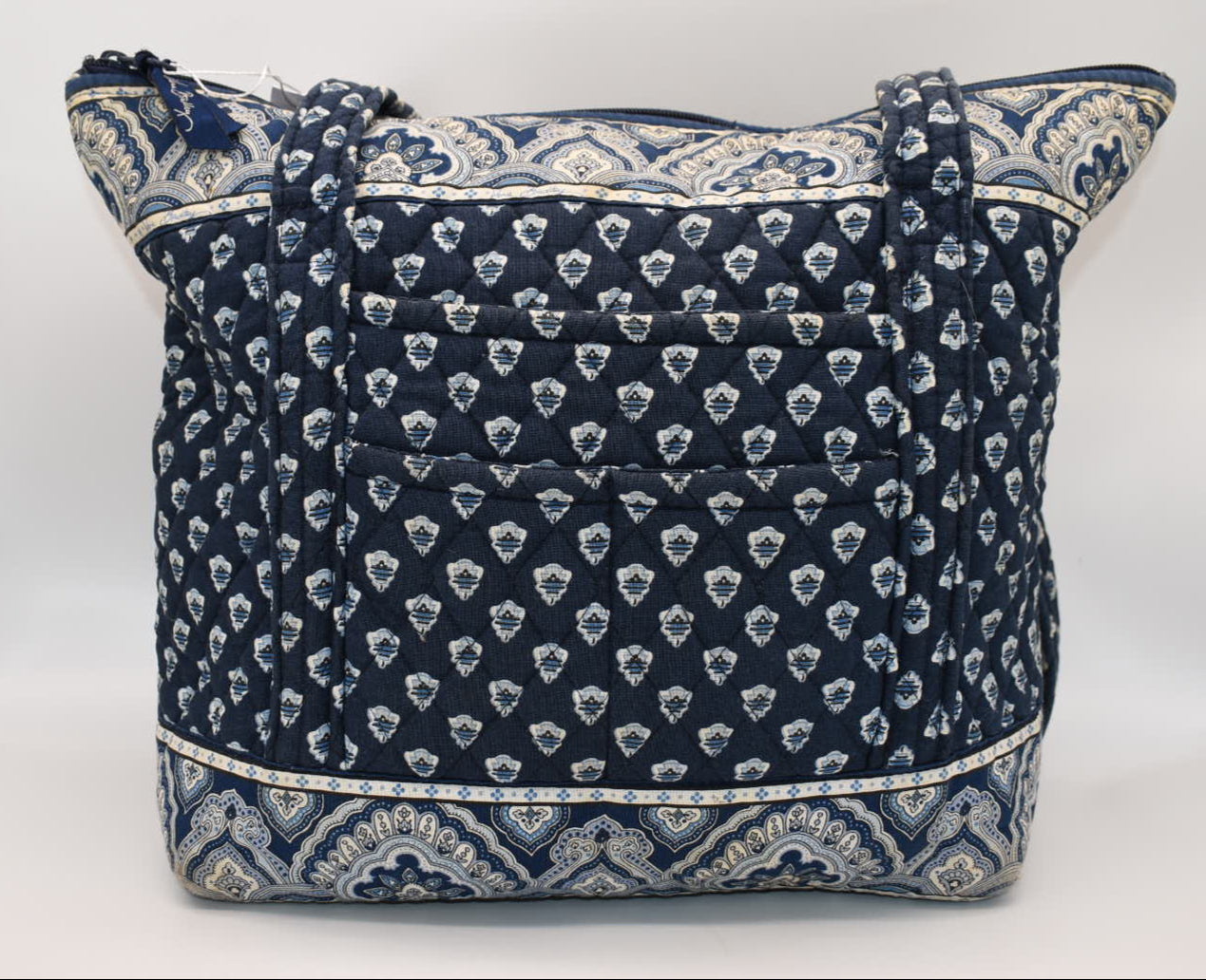 Vera Bradley Villager Tote Bag in "Nantucket Navy" Pattern
