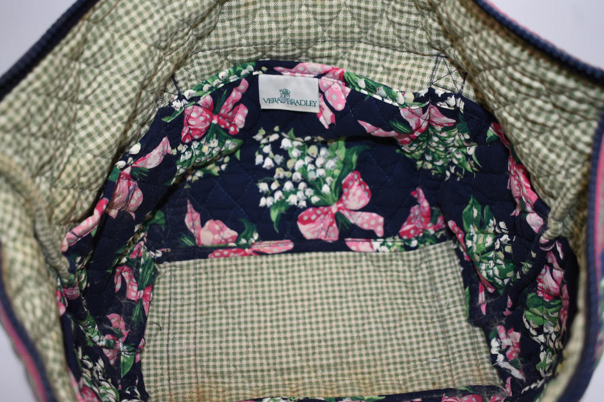 Vera Bradley Large Paddy Shoulder Tote Bag in "Return to Happiness-1999" Pattern