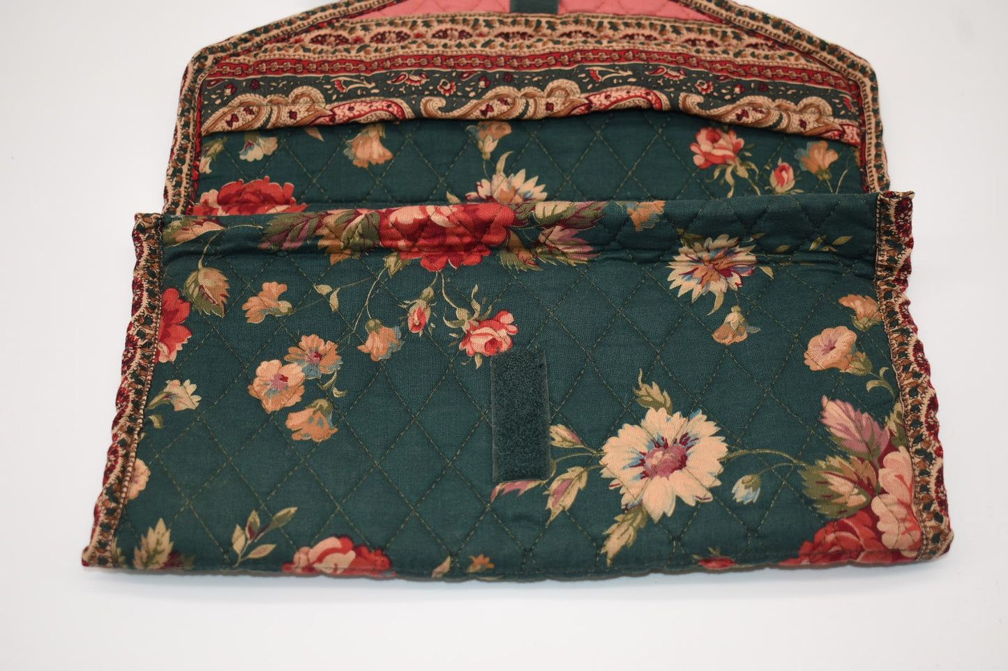 Vintage Vera Bradley Jewelry & Travel Case in "Greenbriar- 1987" Pattern