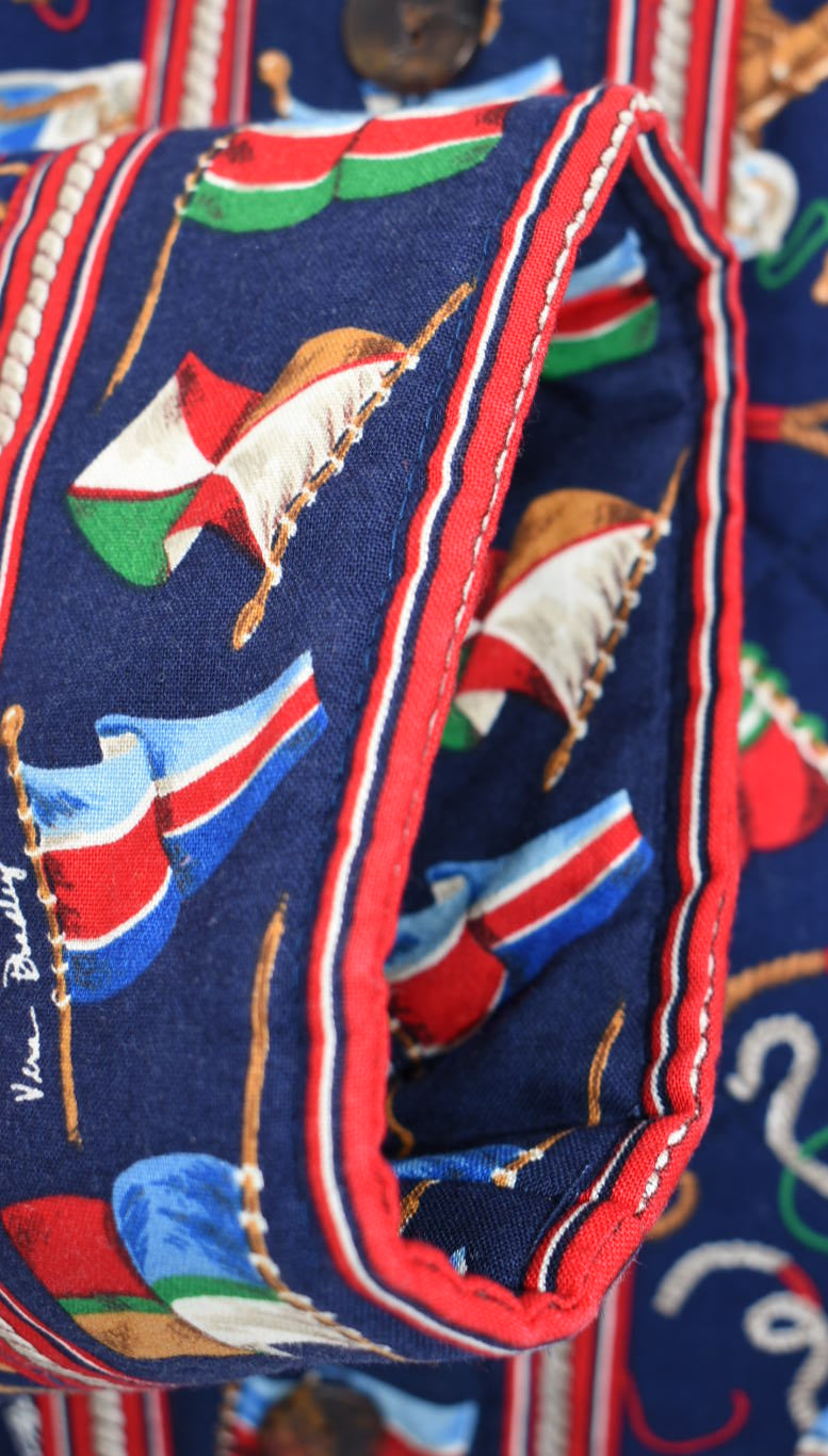 Vintage Vera Bradley Quilted Large Jacket in "Regatta - 1994" Pattern