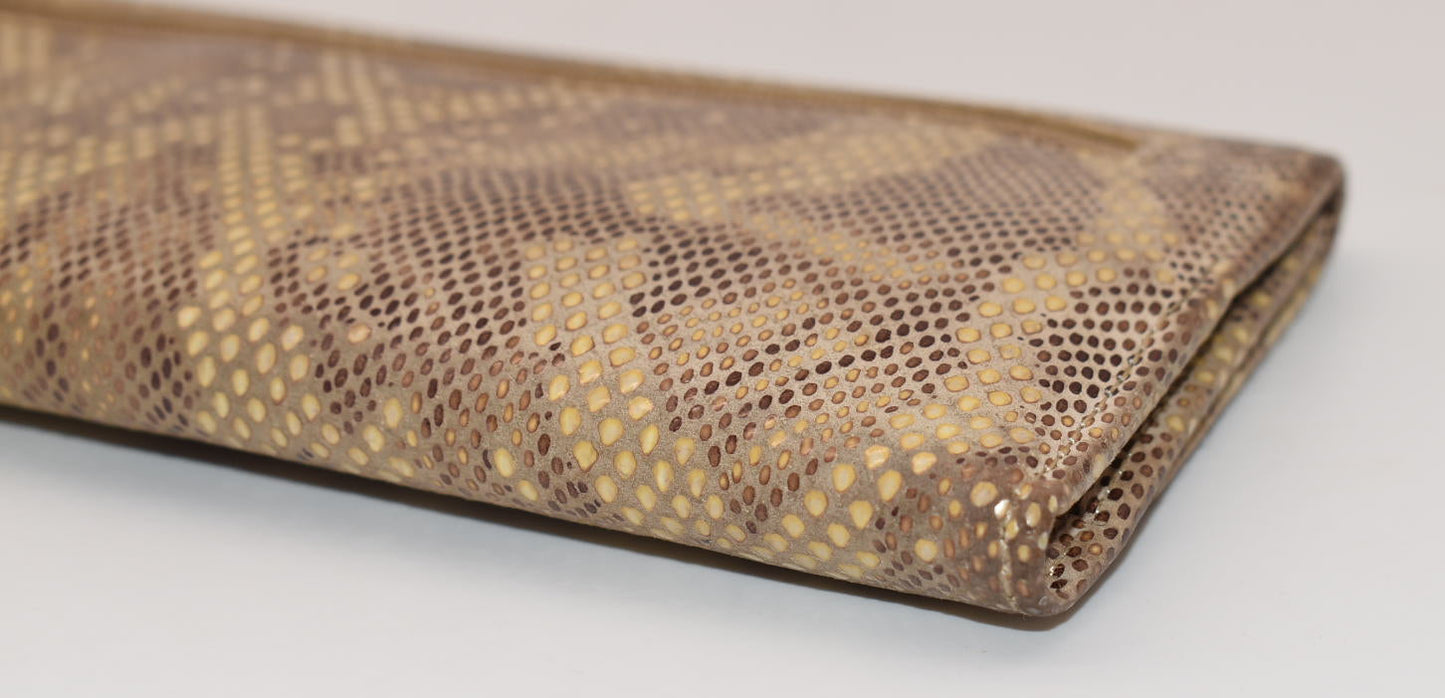 HOBO INTL Ardor Large Trifold Wallet in Exotic Print