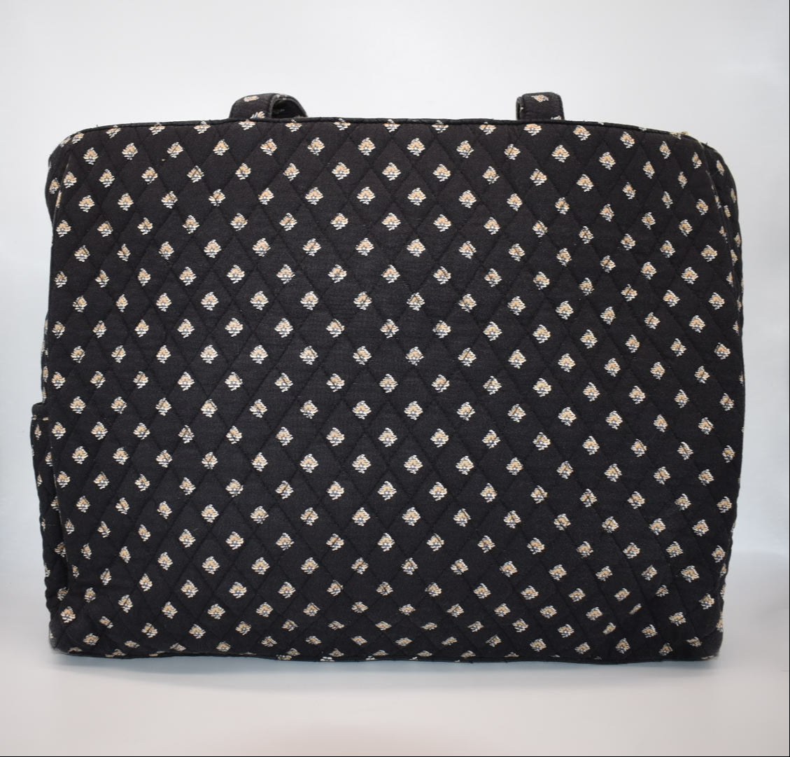 Vera Bradley Laptop Work Tote Bag in "Classic Black" Pattern