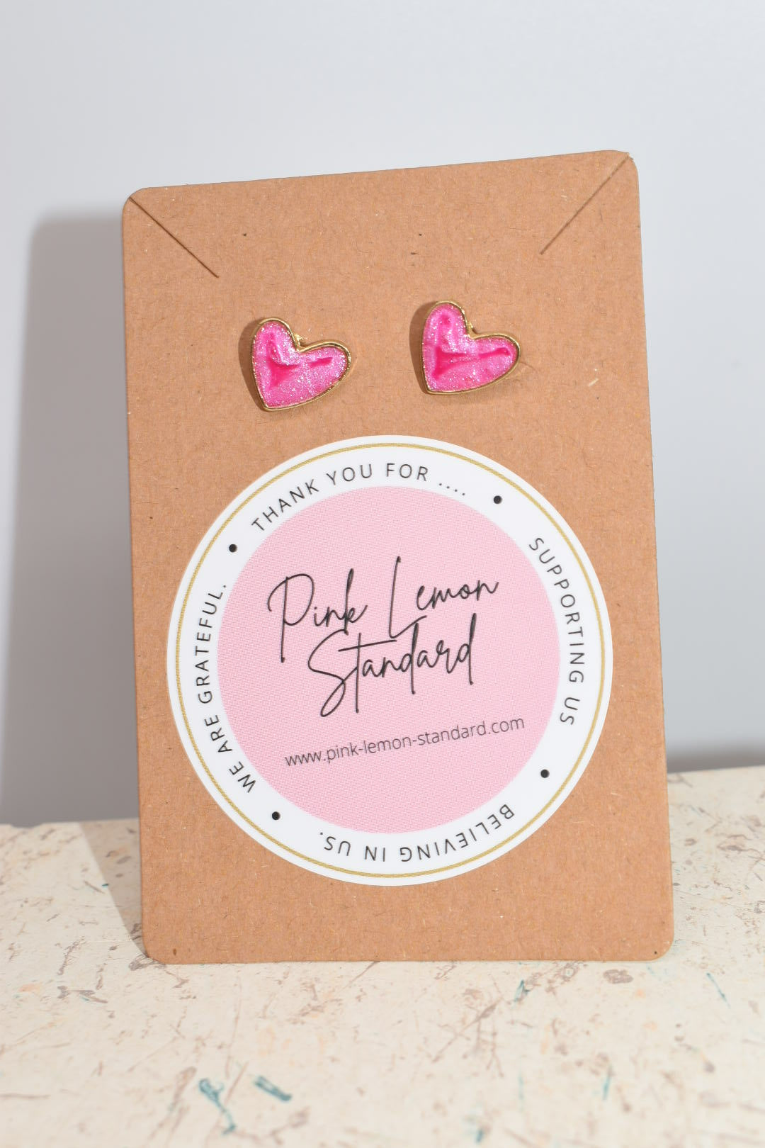 Statement Earrings: Petite Pink Heart Stud Earrings