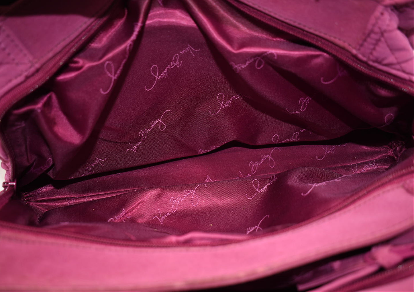 Vera Bradley Triple Compart Buckle Satchel Bag in Microfiber