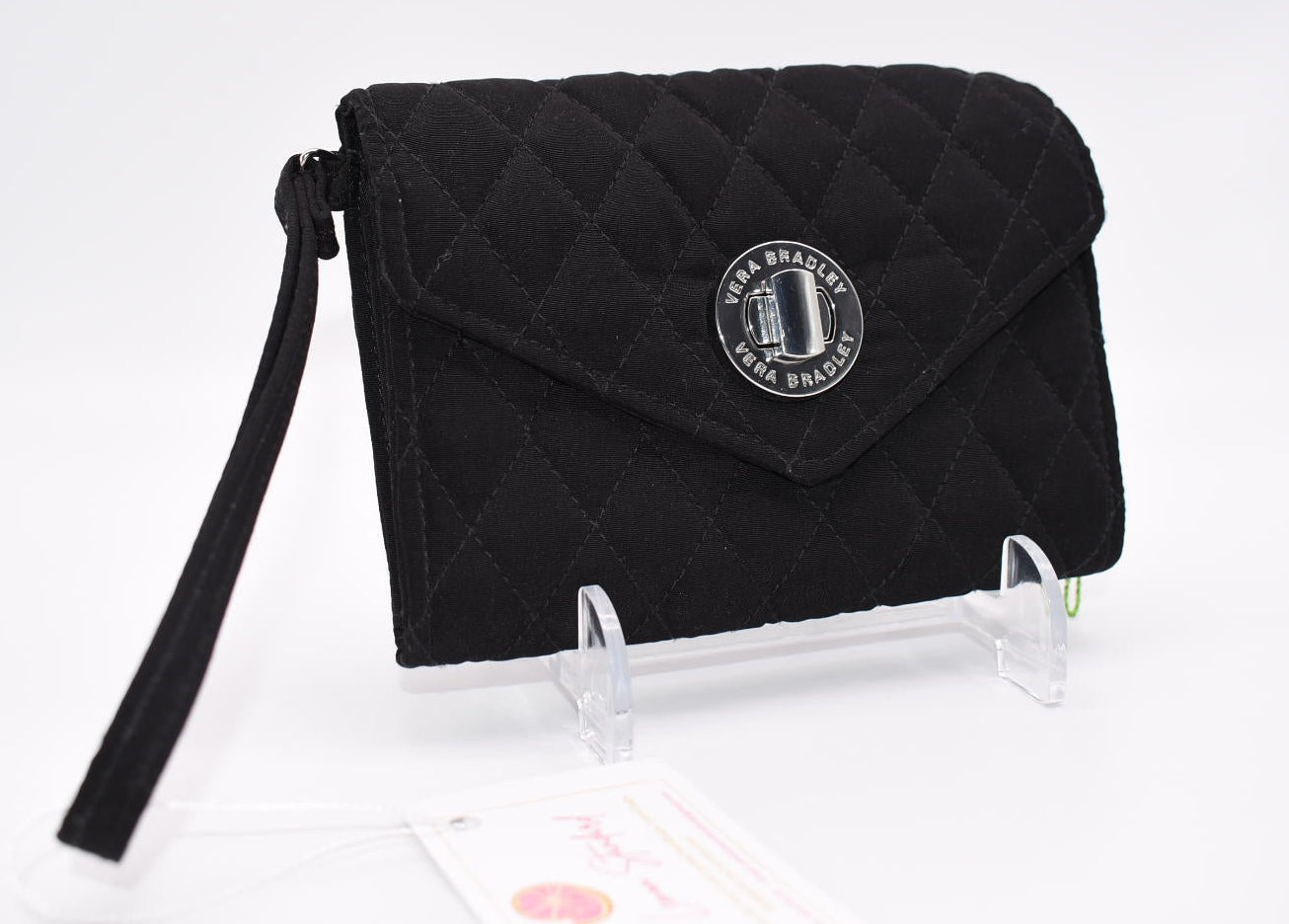 Vera Bradley "Your Turn" Smartphone Wristlet in Black Microfiber