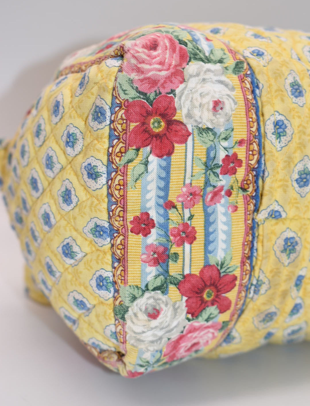 Vintage Vera Bradley Barrel Shoulder Bag in "Elizabeth-1997" Pattern