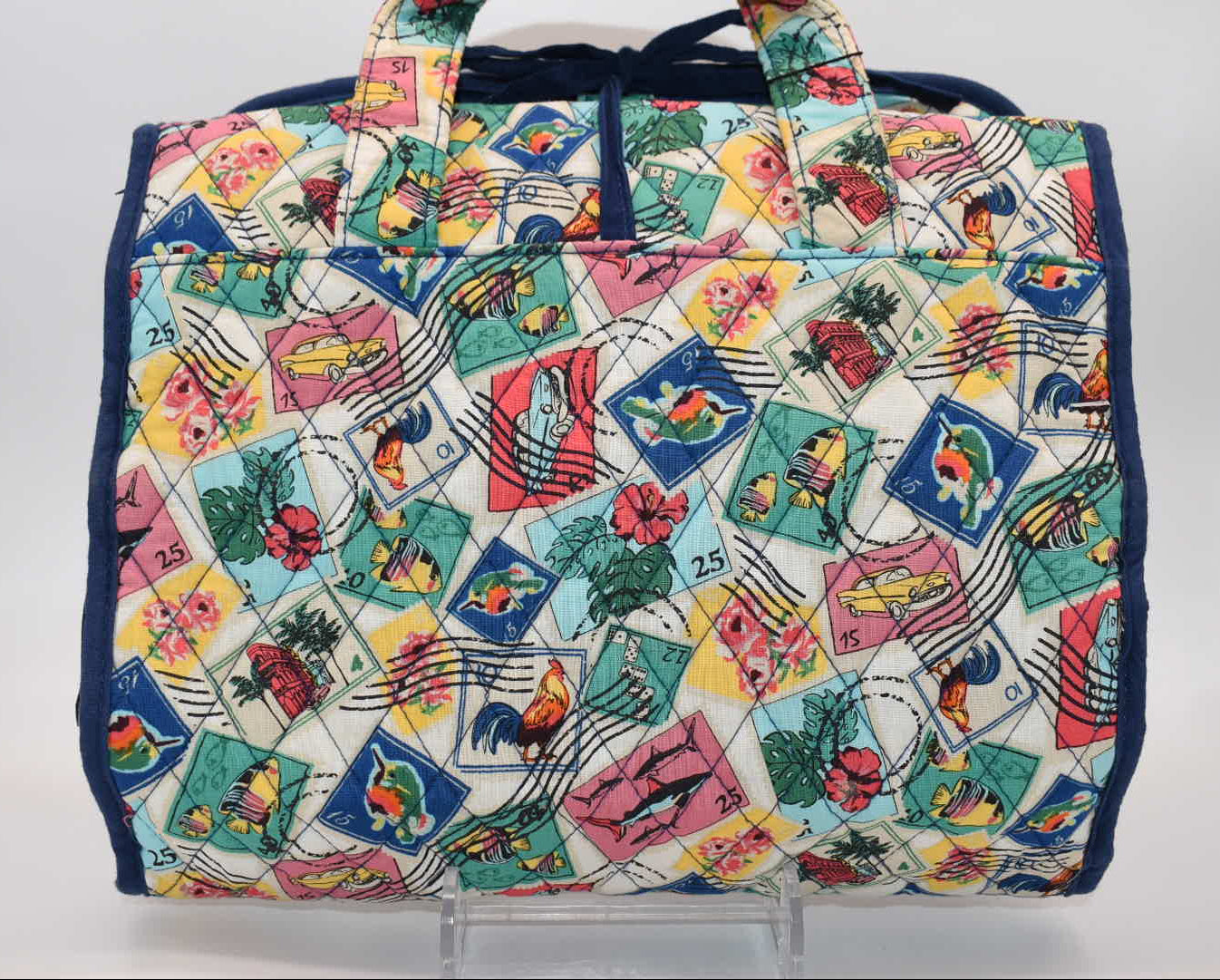 Vera Bradley Hanging Travel Organizer in "Cuban Stamps" Pattern