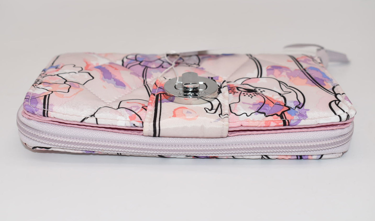 Vera Bradley Ultralight RFID Turnlock Wallet in "Anemone Watercolor" Pattern