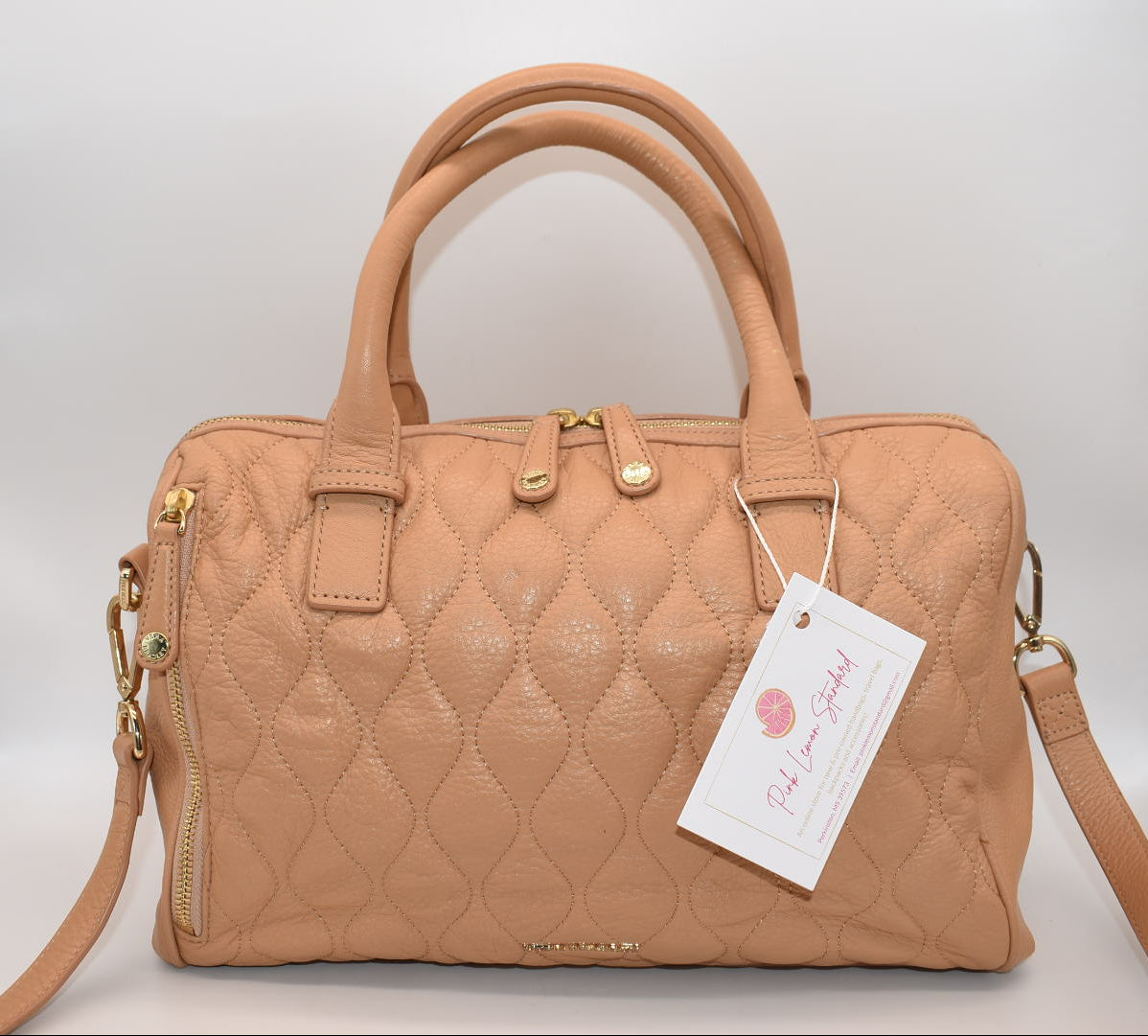 Vera Bradley Quilted Leather Marlo Satchel Bag