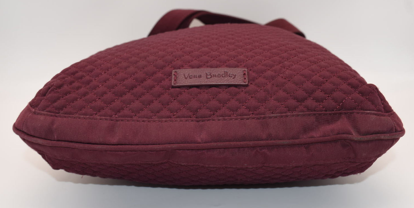 Vera Bradley Microfiber Triple Zip Hipster Crossbody Bag in "Hawthorn Rose"
