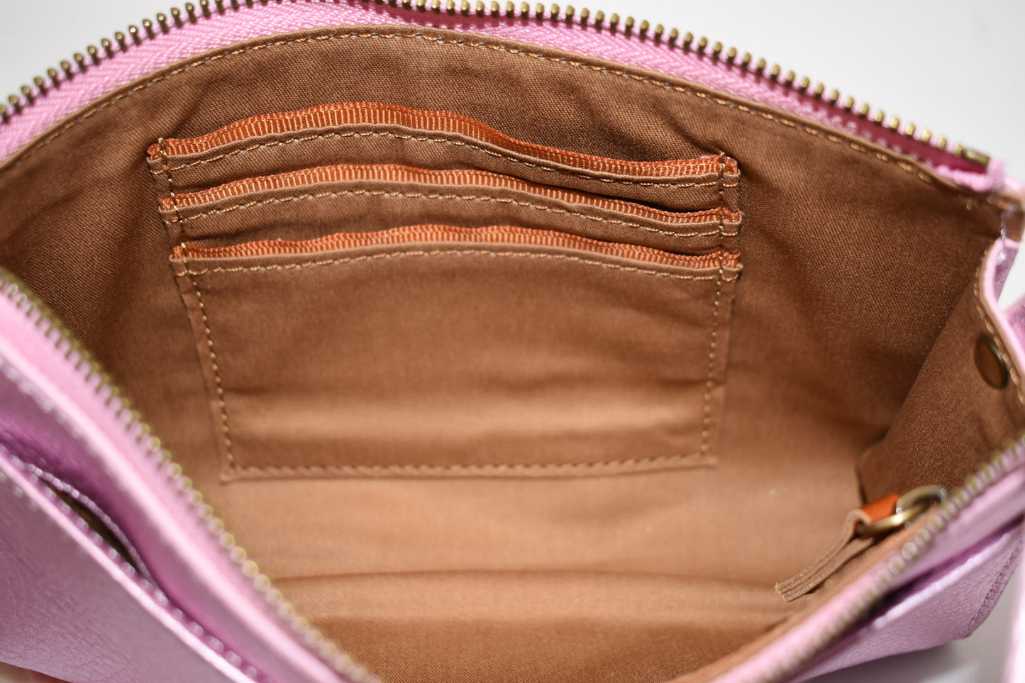 HOBO INTL Jewel Leather Crossbody Bag in Pink Metallic