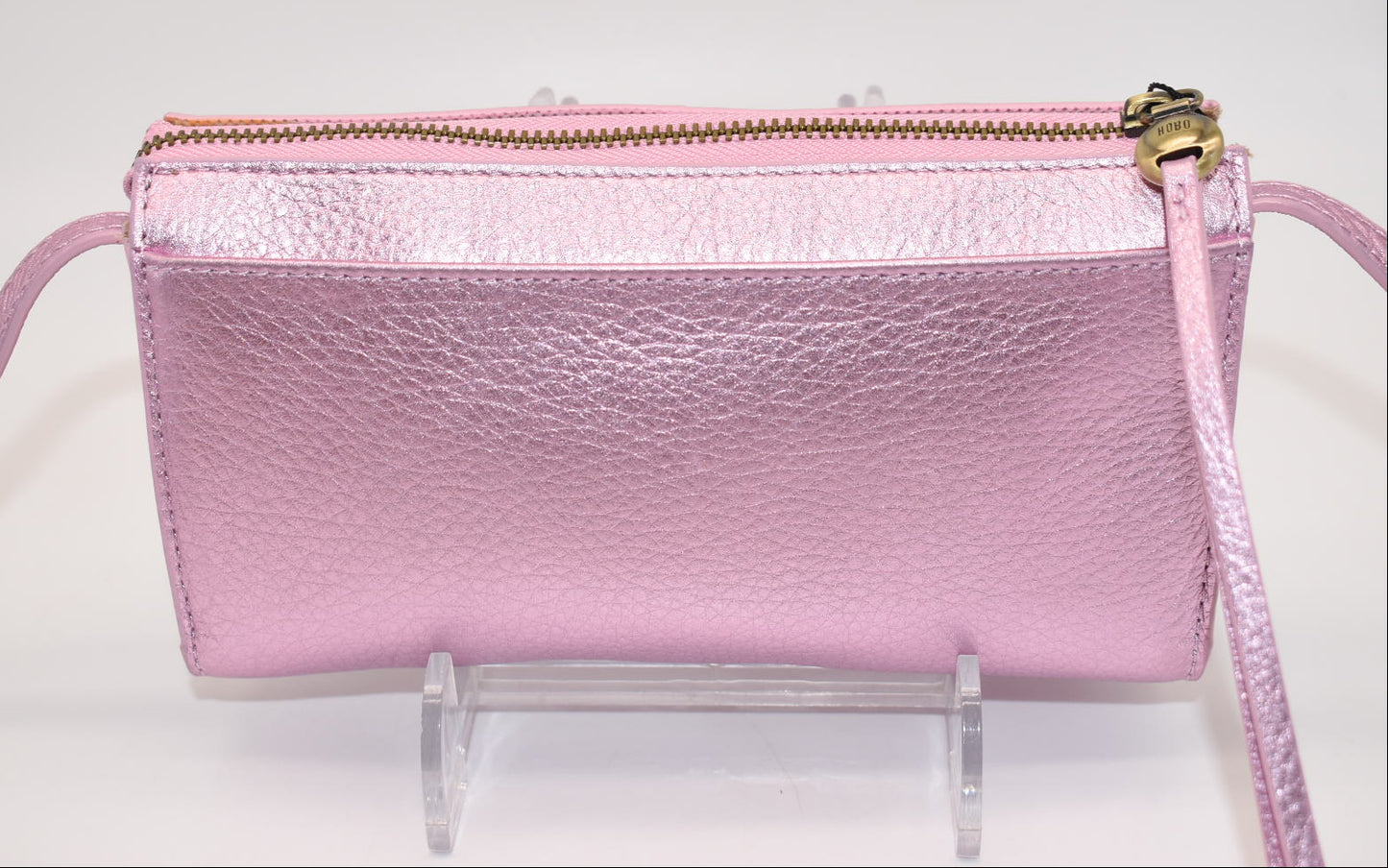 HOBO INTL Jewel Leather Crossbody Bag in Pink Metallic