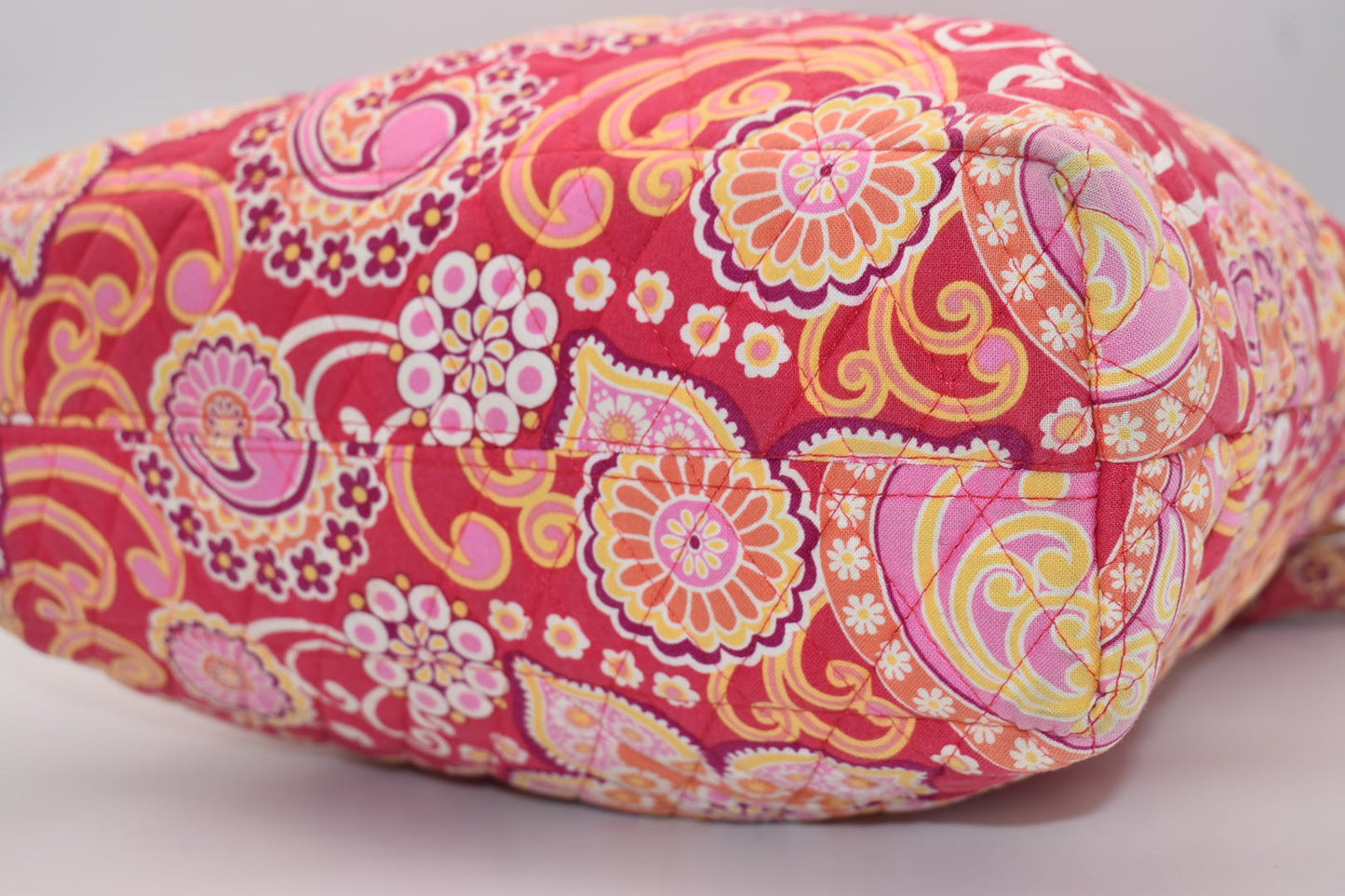 Vera Bradley Quilted Cotton Tote Bag in "Raspberry Fizz" Pattern