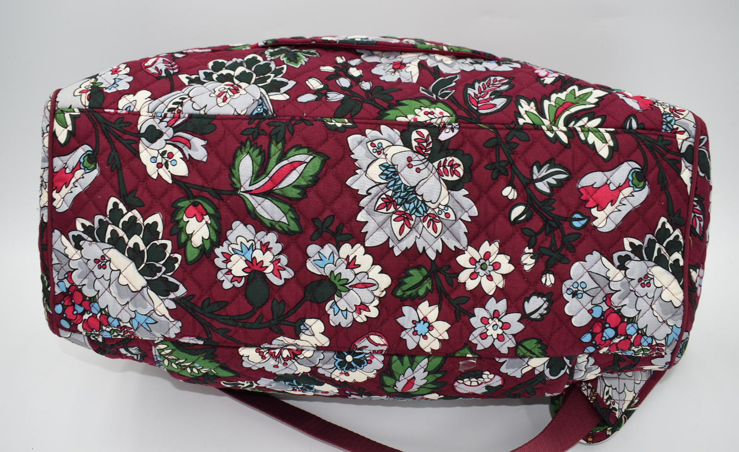 Vera Bradley Iconic Weekender Travel Bag in "Bordeaux Blooms" Pattern