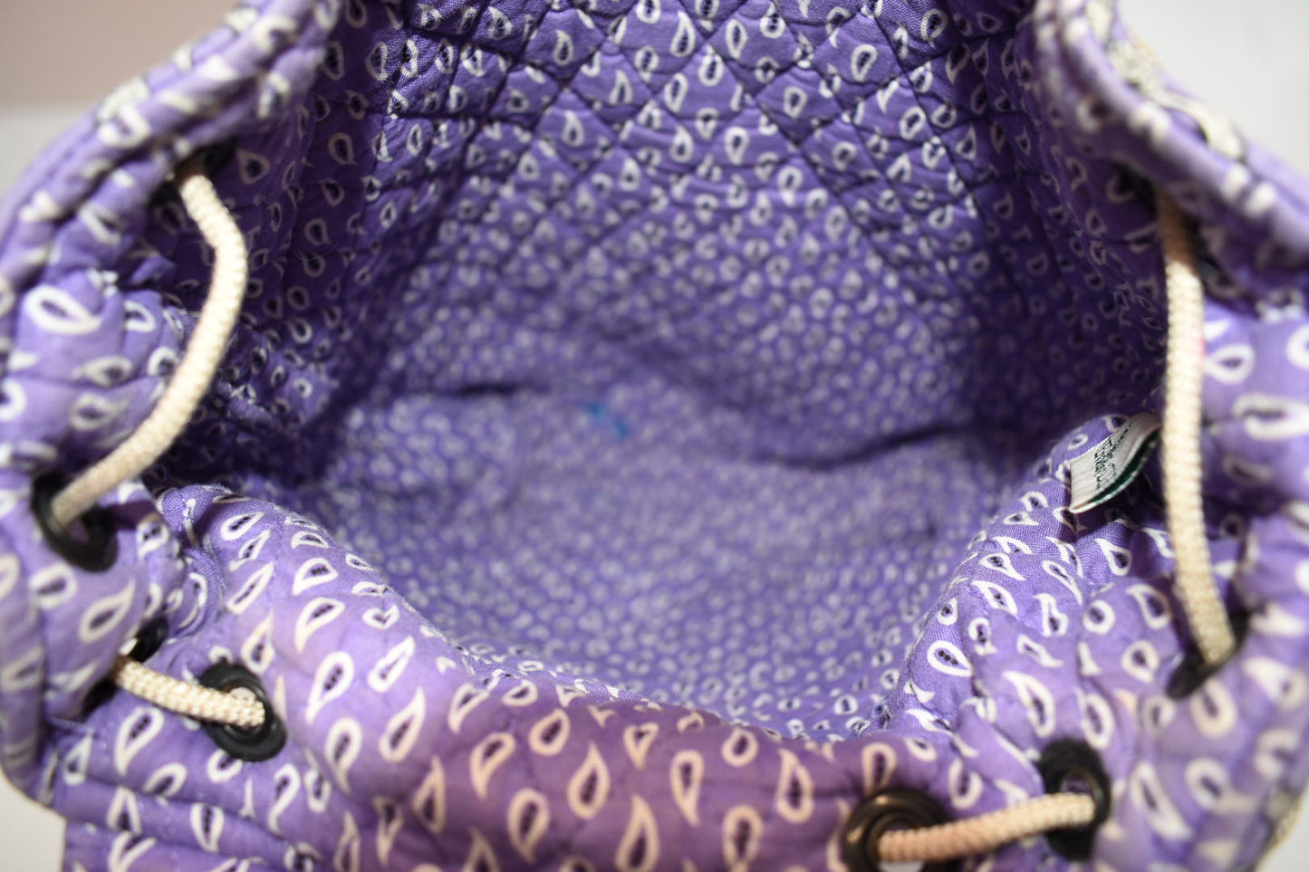 Vera Bradley Mimi Vintage Style Backpack in Purple Bandana