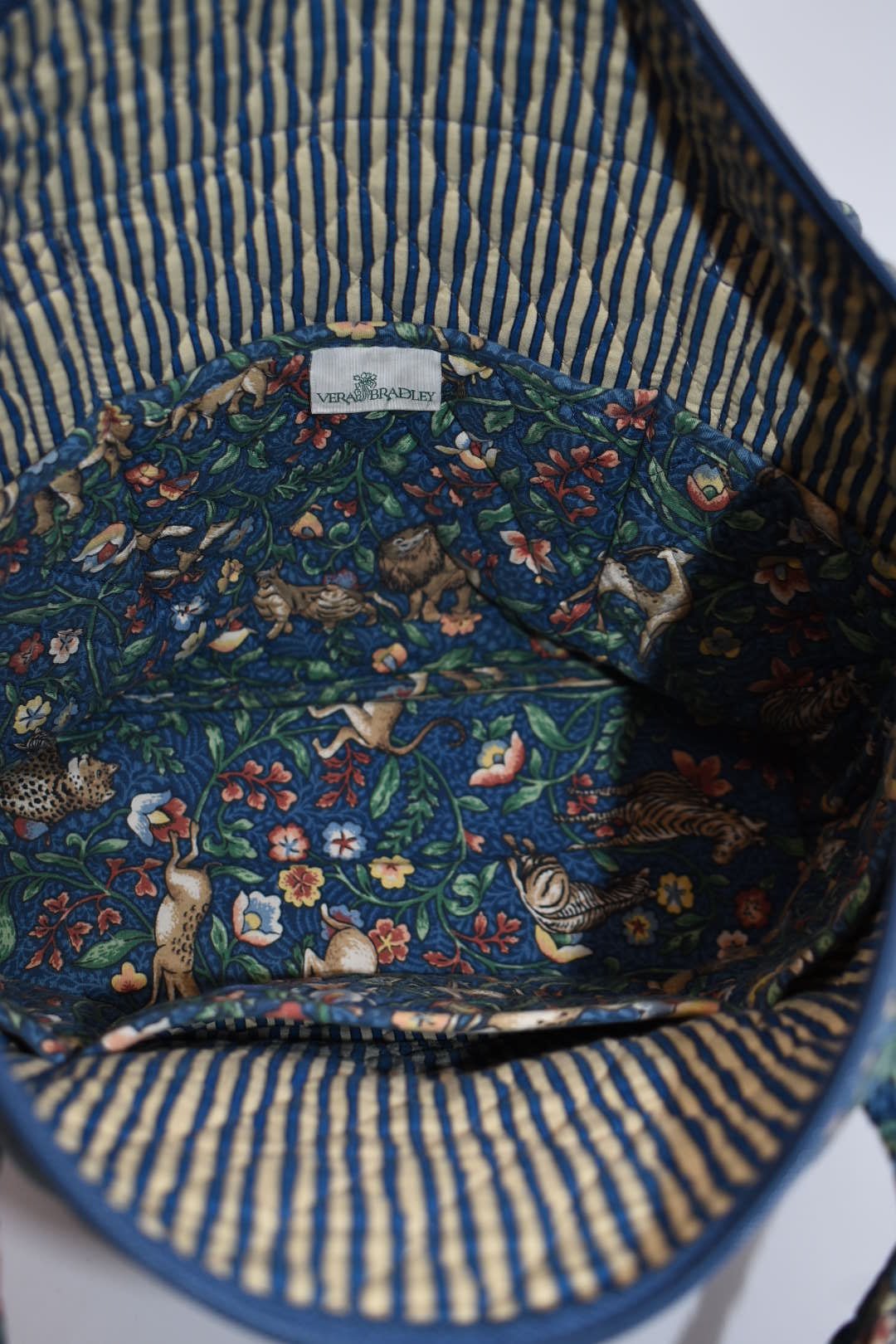 Vintage Vera Bradley Villager Tote Bag in "Animal Kingdom -2000" Pattern