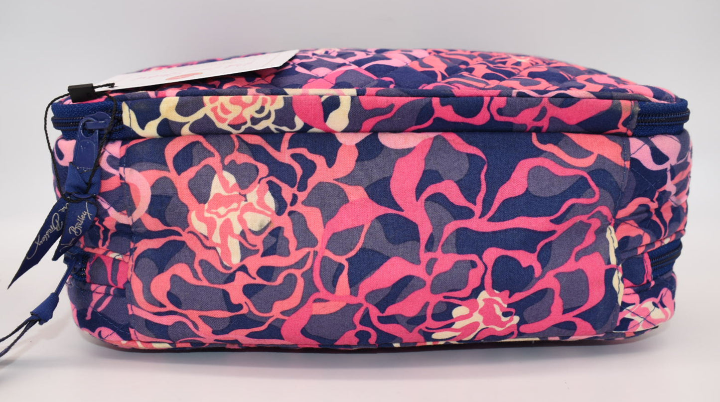 Vera Bradley Large Blush & Brush Makeup Case in "Katalina Pink" Pattern