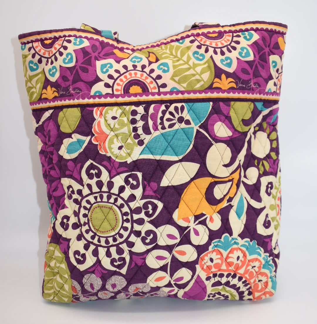Vera Bradley Everyday Tote Bag in "Plum Crazy" Pattern