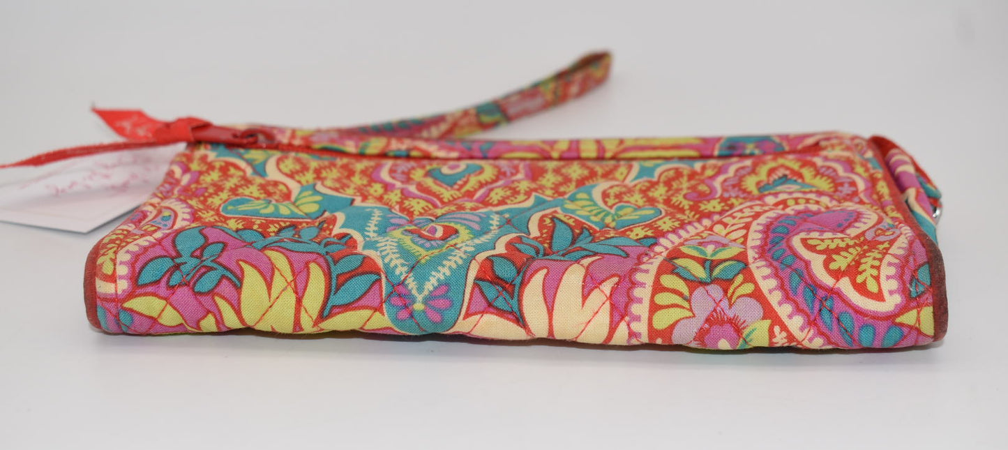 Vera Bradley Front Zip Wristlet in "Paisley in Paradise" Pattern