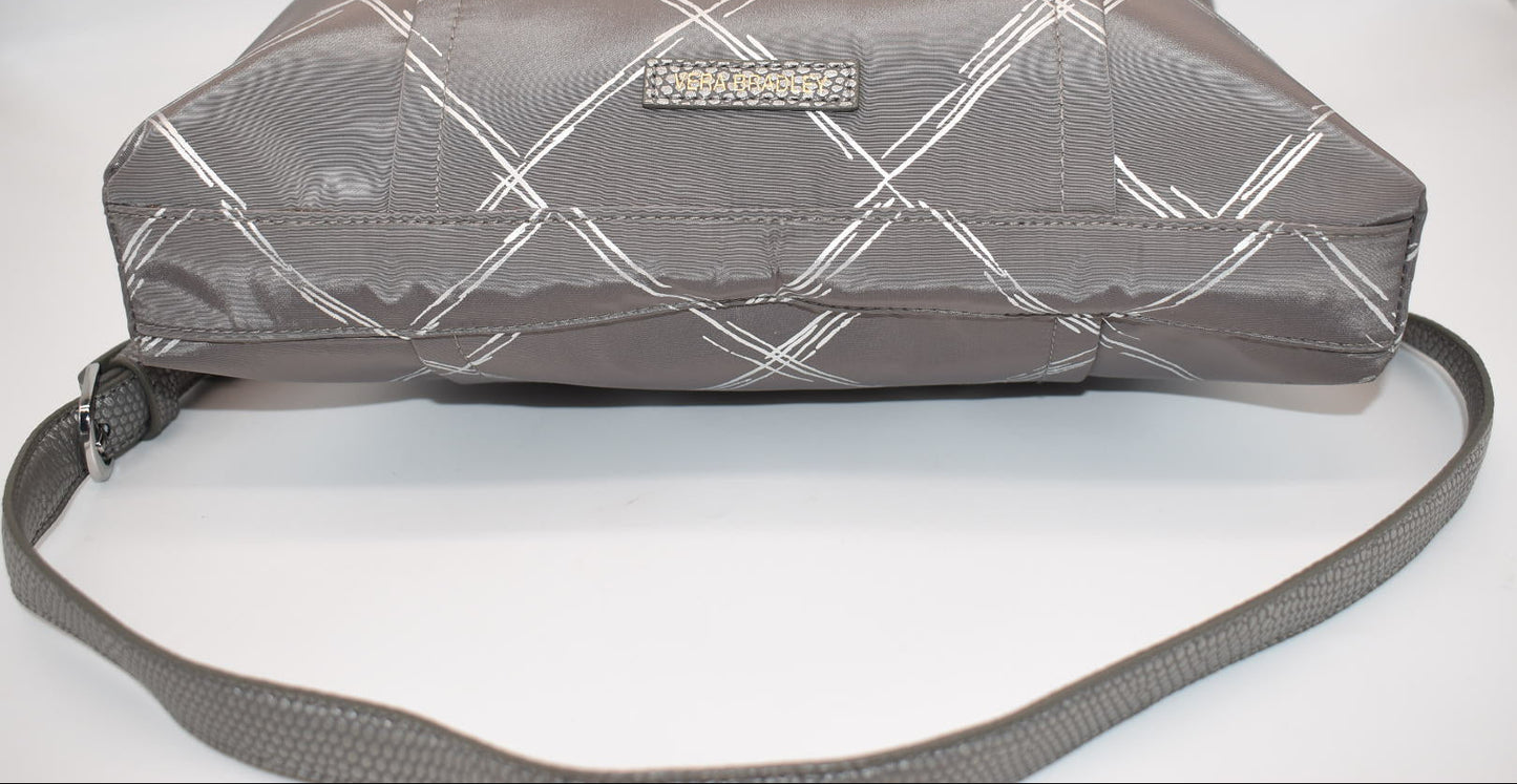 Vera Bradley Preppy Poly Crossbody Bag in Silver